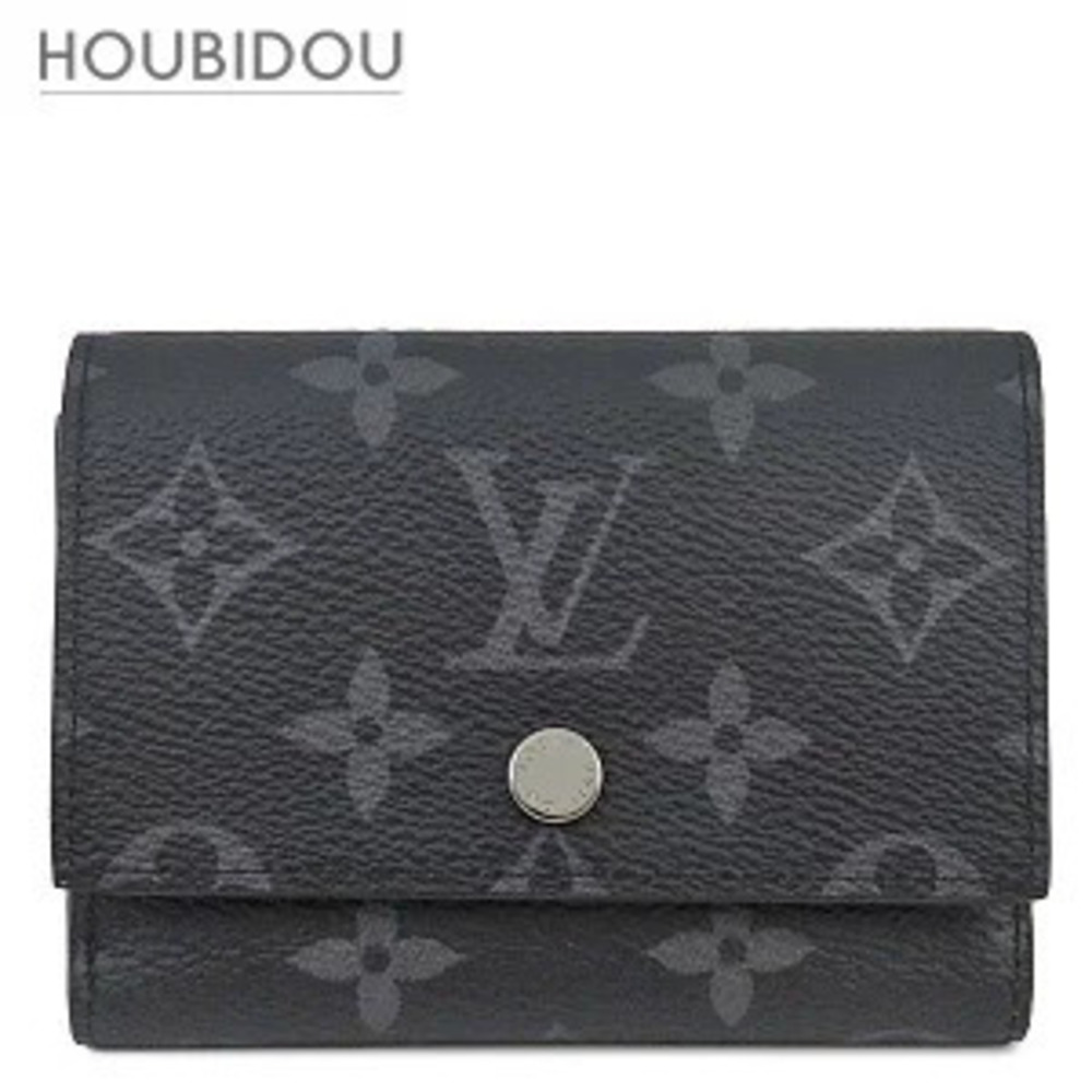 Louis Vuitton Victor Wallet Tri fold Monogram Eclipse Black Compact